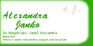 alexandra janko business card